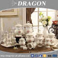 Best supply luxury airtight home decorative castle ceramic magnolia canister set